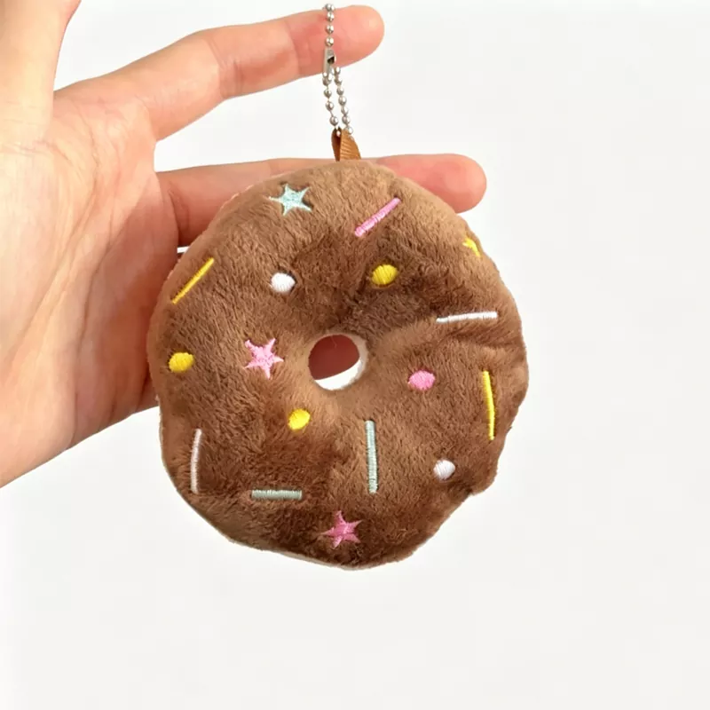 Şirin Dəyirmi Donut Peluş Açar Üzüyü